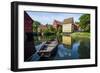 Little Boat in a Pond in the Old Town, Den Gamle By, Open Air Museum in Aarhus-Michael Runkel-Framed Photographic Print