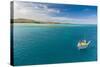 Little Boat in the Blue Lagoon, Yasawas, Fiji, South Pacific, Pacific-Michael Runkel-Stretched Canvas