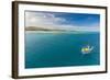 Little Boat in the Blue Lagoon, Yasawas, Fiji, South Pacific, Pacific-Michael Runkel-Framed Photographic Print