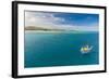 Little Boat in the Blue Lagoon, Yasawas, Fiji, South Pacific, Pacific-Michael Runkel-Framed Photographic Print