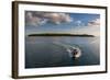 Little Boat with an Island Beyond, Mamanucas Islands, Fiji, South Pacific, Pacific-Michael Runkel-Framed Photographic Print