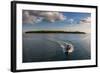 Little Boat with an Island Beyond, Mamanucas Islands, Fiji, South Pacific, Pacific-Michael Runkel-Framed Photographic Print