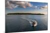 Little Boat with an Island Beyond, Mamanucas Islands, Fiji, South Pacific, Pacific-Michael Runkel-Mounted Photographic Print