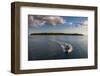 Little Boat with an Island Beyond, Mamanucas Islands, Fiji, South Pacific, Pacific-Michael Runkel-Framed Photographic Print