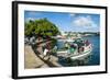 Little Boats in the Harbour of Neiafu, Vavau, Vavau Islands, Tonga, South Pacific, Pacific-Michael Runkel-Framed Photographic Print