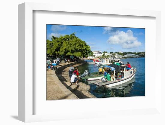 Little Boats in the Harbour of Neiafu, Vavau, Vavau Islands, Tonga, South Pacific, Pacific-Michael Runkel-Framed Photographic Print