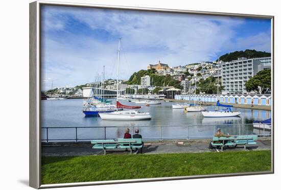 Little Boats in the Harbour of Wellington, North Island, New Zealand, Pacific-Michael-Framed Photographic Print