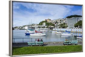 Little Boats in the Harbour of Wellington, North Island, New Zealand, Pacific-Michael-Framed Photographic Print