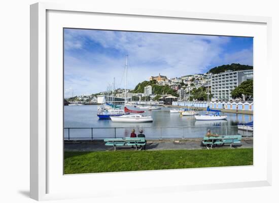 Little Boats in the Harbour of Wellington, North Island, New Zealand, Pacific-Michael-Framed Photographic Print