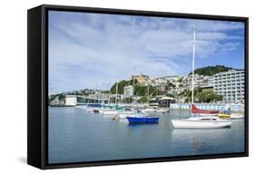 Little Boats in the Harbour of Wellington, North Island, New Zealand, Pacific-Michael-Framed Stretched Canvas