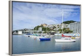 Little Boats in the Harbour of Wellington, North Island, New Zealand, Pacific-Michael-Framed Photographic Print