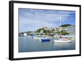 Little Boats in the Harbour of Wellington, North Island, New Zealand, Pacific-Michael-Framed Photographic Print