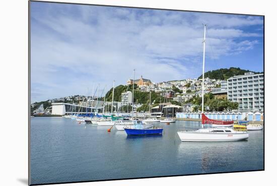 Little Boats in the Harbour of Wellington, North Island, New Zealand, Pacific-Michael-Mounted Photographic Print