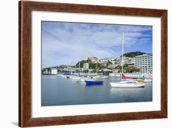 Little Boats in the Harbour of Wellington, North Island, New Zealand, Pacific-Michael-Framed Photographic Print