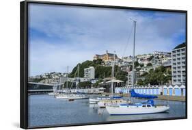 Little Boats in the Harbour of Wellington, North Island, New Zealand, Pacific-Michael-Framed Photographic Print