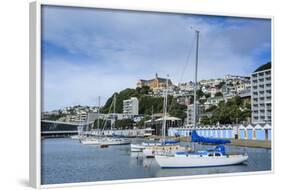 Little Boats in the Harbour of Wellington, North Island, New Zealand, Pacific-Michael-Framed Photographic Print