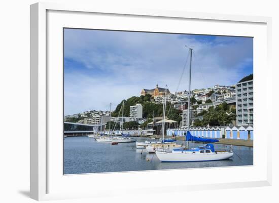 Little Boats in the Harbour of Wellington, North Island, New Zealand, Pacific-Michael-Framed Photographic Print