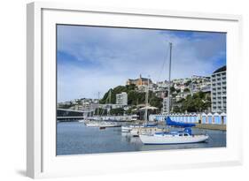 Little Boats in the Harbour of Wellington, North Island, New Zealand, Pacific-Michael-Framed Photographic Print