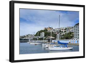 Little Boats in the Harbour of Wellington, North Island, New Zealand, Pacific-Michael-Framed Photographic Print