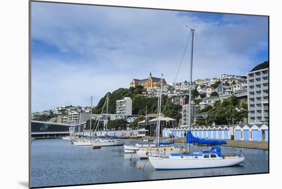 Little Boats in the Harbour of Wellington, North Island, New Zealand, Pacific-Michael-Mounted Photographic Print