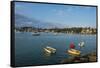 Little boats in the Magenta Port Sud, bay, Noumea, New Caledonia, Pacific-Michael Runkel-Framed Stretched Canvas