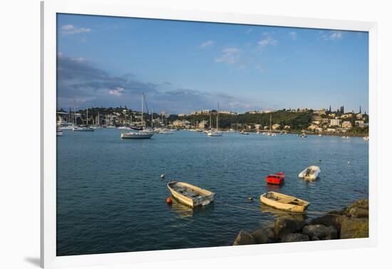 Little boats in the Magenta Port Sud, bay, Noumea, New Caledonia, Pacific-Michael Runkel-Framed Photographic Print