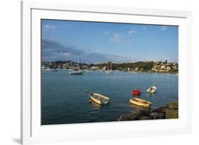 Little boats in the Magenta Port Sud, bay, Noumea, New Caledonia, Pacific-Michael Runkel-Framed Photographic Print