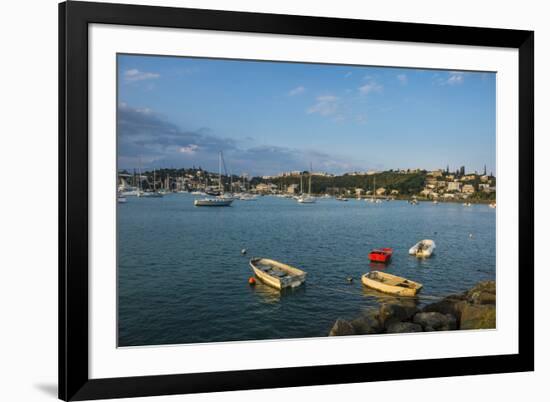 Little boats in the Magenta Port Sud, bay, Noumea, New Caledonia, Pacific-Michael Runkel-Framed Photographic Print