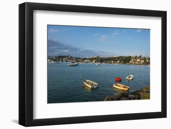 Little boats in the Magenta Port Sud, bay, Noumea, New Caledonia, Pacific-Michael Runkel-Framed Photographic Print