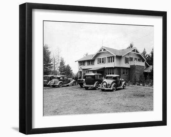 Little Bohemia Lodge, John Dillinger and His Gang Escaped a Machine Gun Shoot Out with the FBI-null-Framed Photo