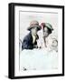 Little Boy and Girl Sitting at a Table Drinking a Malt from the Same Glass-Nora Hernandez-Framed Giclee Print