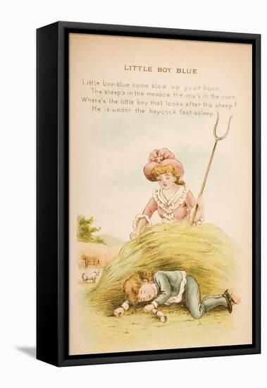 Little Boy Blue, from 'Old Mother Goose's Rhymes and Tales', Published by Frederick Warne and…-Constance Haslewood-Framed Stretched Canvas