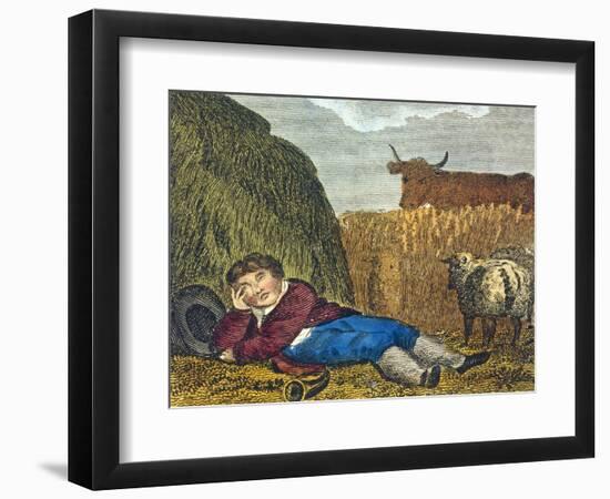 Little Boy Blue-null-Framed Art Print