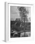 Little Boy Crossing the Bridge over the Stream at Winson Mill Farm, A War Nursery-Hans Wild-Framed Photographic Print