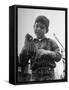 Little Boy Holding His New Pet Snake-Carl Mydans-Framed Stretched Canvas