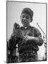 Little Boy Holding His New Pet Snake-Carl Mydans-Mounted Photographic Print