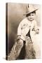 Little Boy in Cowboy Outfit-null-Stretched Canvas