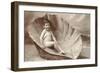 Little Boy in Giant Clam Shell-null-Framed Art Print