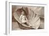 Little Boy in Giant Clam Shell-null-Framed Art Print