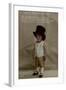 Little Boy in Large Top Hat on a Birthday Postcard-null-Framed Photographic Print