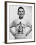 Little Boy Modeling Sitting Bull T-Shirt-Al Fenn-Framed Photographic Print