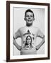 Little Boy Modeling Sitting Bull T-Shirt-Al Fenn-Framed Photographic Print