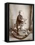 Little Boy on a Rocking Horse-null-Framed Stretched Canvas