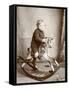Little Boy on a Rocking Horse-null-Framed Stretched Canvas
