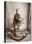 Little Boy on a Rocking Horse-null-Stretched Canvas
