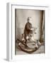 Little Boy on a Rocking Horse-null-Framed Premium Photographic Print