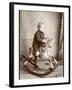 Little Boy on a Rocking Horse-null-Framed Photographic Print