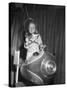 Little Boy on Spaceship Ride-null-Stretched Canvas