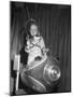 Little Boy on Spaceship Ride-null-Mounted Photographic Print