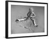 Little Boy Playing on the Beach at Ebb Tide-Bernard Hoffman-Framed Photographic Print